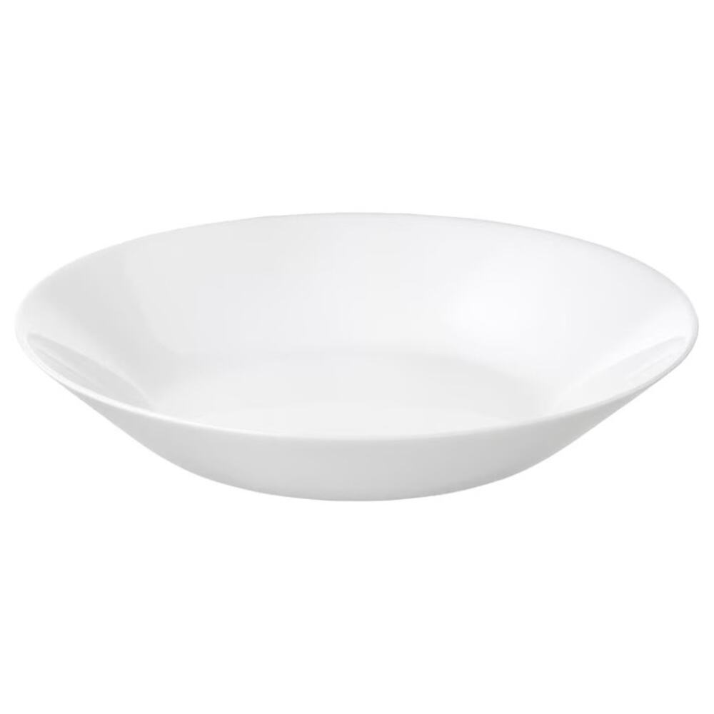 OFTAST White Deep Plates Elegant Bone China Look Without the Fragility Set of 6